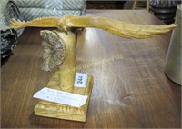Wooden carved eagle, dramatic!