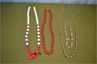 Four Beaded Necklaces