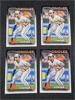 Lot of 4 Colton Cowser Orioles Topps Rookie Cards