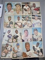 Lot of 16 1967 Topps Baseball Posters ALL HOF's M-