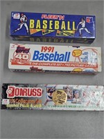 1991 Topps/Donruss/Fleer Factory SEALED Baseball -