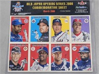 2000 Fleer Japan Series Uncut Numbered Card Panel-