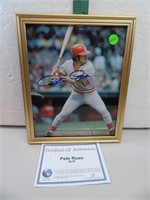 Pete Rose Autographed 8 x 10 with COA