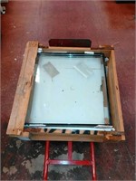 Vintage crated Germany window glass panes