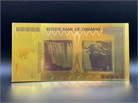 Funny Zimbabwe One hundred trillion no gold note