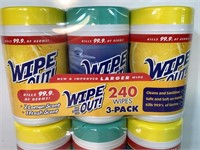 6 Pack Of Wipe Out, Sanitary Wipes, New