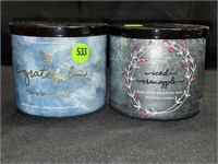2 BATH AND BODY WORKS CANDLES - ICE CRANAPPLE