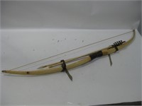 44" Decorative Wood Bow And Two Arrows