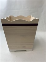 Wooden Garbage Can 9"x9"x11" Tall