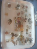 Tray of various pins