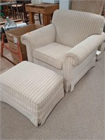 Sitting chair with foot ottoman