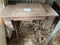 Antique singer sewing machine stand