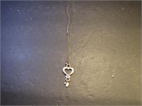Necklace with Open Heart and Dangles