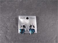 Genuine Paua Shell Opal Earrings