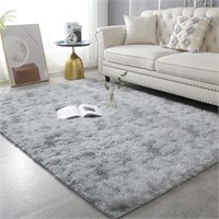(N) Vafodo 6X9 Feet Water Gray Soft Area Rugs for