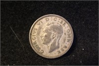 1945 United Kingdom 1 shilling Silver Coin