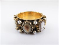 14K Vintage Italian Shell Cameo Ring