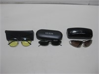 Three Pair Assorted Sunglasses Eyewear Pre-Owned