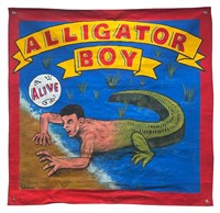 "Alligator Boy" Circus Banner