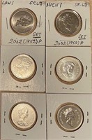 6 Canadian $0.50 Coin Lot