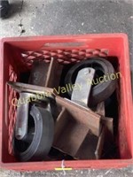 4 HEAVY DUTY 6 INCH CASTORS WITH GREASE FITTINGS