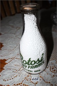 Quart Milk Bottle Potosi Dairy Farms