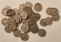 (40) Buffalo Nickels, 20's & 30's Dates
