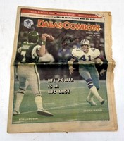 Dallas Cowboys Newspaper Dec 19th 1981 Signed By R