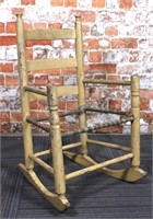 A 19th Century Cream Painted Ladder Back Youth