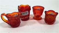 Red/orange toothpick holders