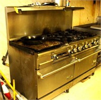 5'  SIX BURNER COMMERCIAL GAS COOK STOVE