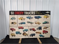 Original Large 1961 Chevy Trucks Cardboard Sign