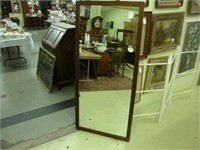Large Edwardian rectangular framed mirror.