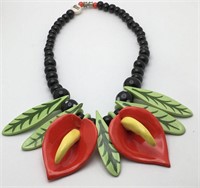 Parrot Pearls Designer Acrylic Necklace