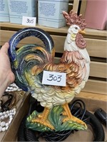 LARGE CERAMIC ROOSTER WALL HANGING