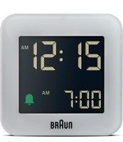 Braun Digital Travel Alarm Clock with Snooze,