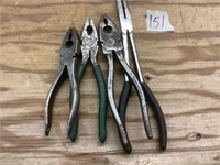 Vise grips and channel lock pliers