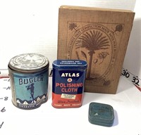 Vintage cans, tins, boxes: Bugler tobacco,