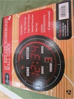 12" Red LED Scoreboard Wall Clock