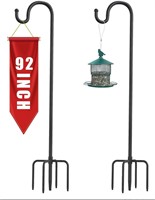 92 Inch Tall Shepherds Hook, Bird Feeder pole