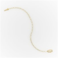 Oscar Friedman 18k Gold Step Cut Diamond Bracelet