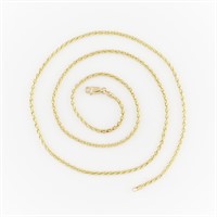 14k Yellow Gold Rolled Wheat Chain