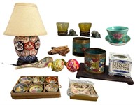 Asian Collectibles, Cloisonné, Porcelain, Lamp