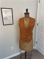 Vtg 1980's Mischief Leather vest