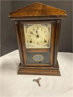 Antique mantle clock with key