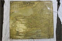 LARGE 1903 Scarborough's New York Railroad Map