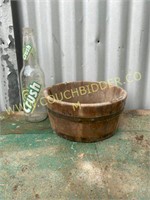Antique wooden butter bowl