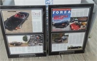 2- Ferrari 365GT / 4 Daytona Framed Magazine Artic