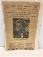 1963 JFK Fargo Forum paper