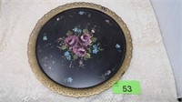 Vintage Round Metal Tray